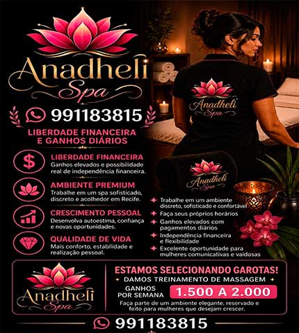 Vaga de Emprego Anadheli Spa